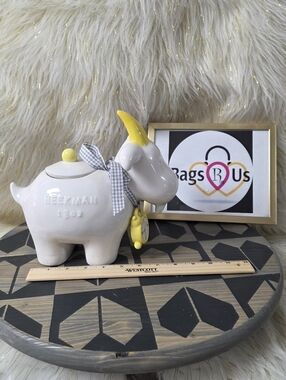 BEEKMAN 1802 GOATIE CERAMIC GOATIE COOKIE JAR PRISTINE SUPER RARE AND HTF